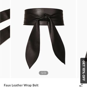 Faux leather wrap belt.  Obo style.